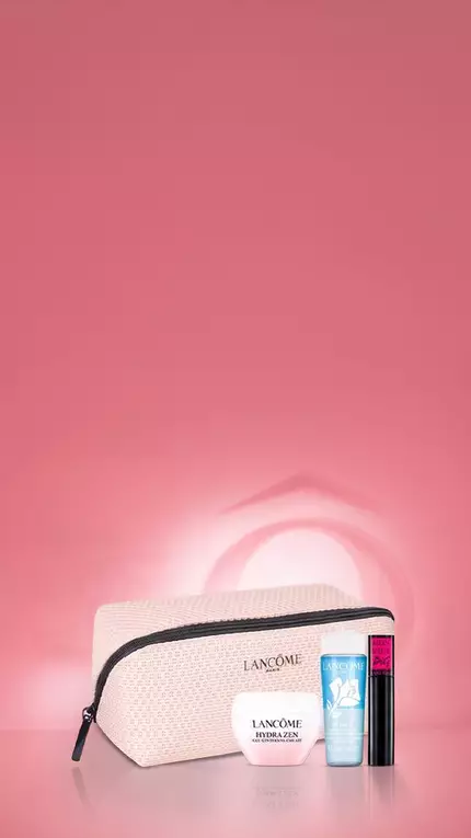 תיק איפור עם 3 מוצרים במתנה | Lancome